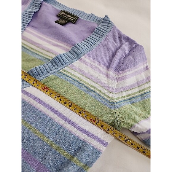 Eddie Bauer Cardigan Sweater Women Sz Small Pima Cotton V-neck Pastel Soft Girl - Picture 4 of 7